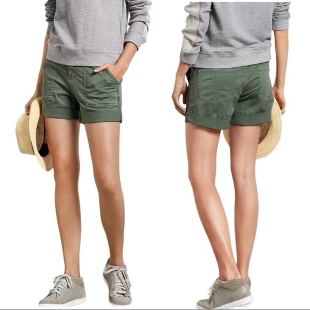 New York & Company Women Short Pants Green Sz.4